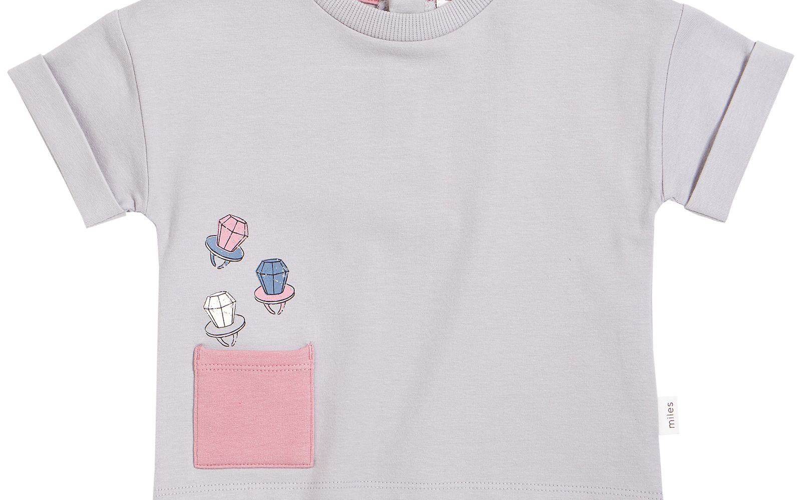 Miles Baby Grey T Shirt With Ring Pop Print La Culotte A L Envers