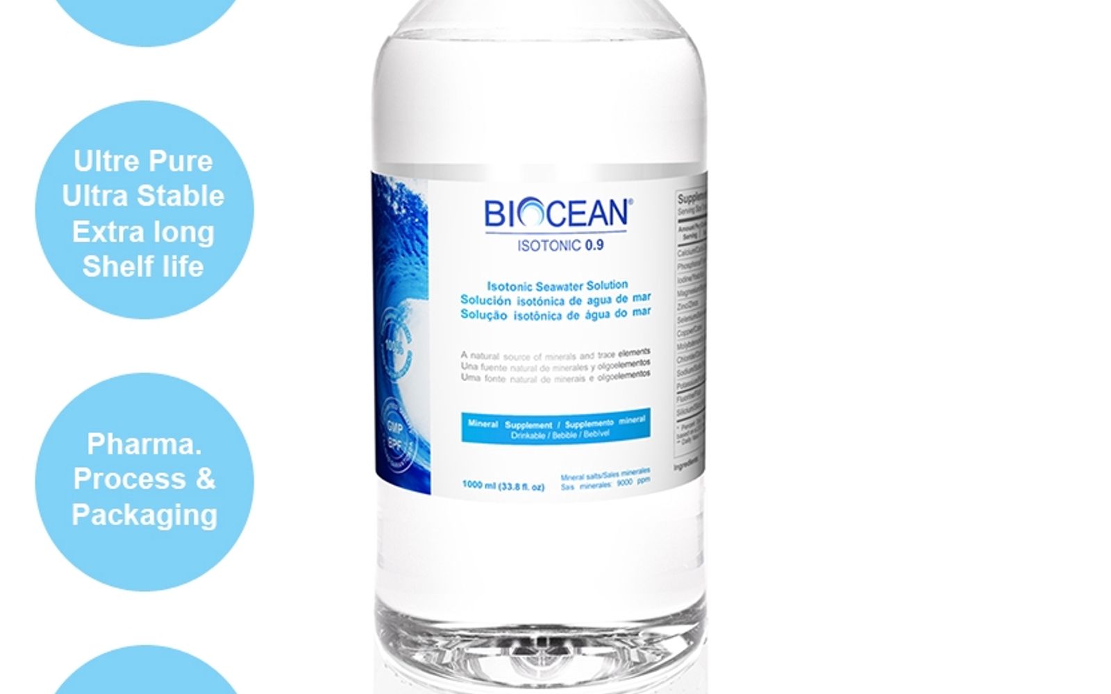 Biocean Isotonic 0 9 Pure Marine Plasma Economy 1000 Ml Bottle