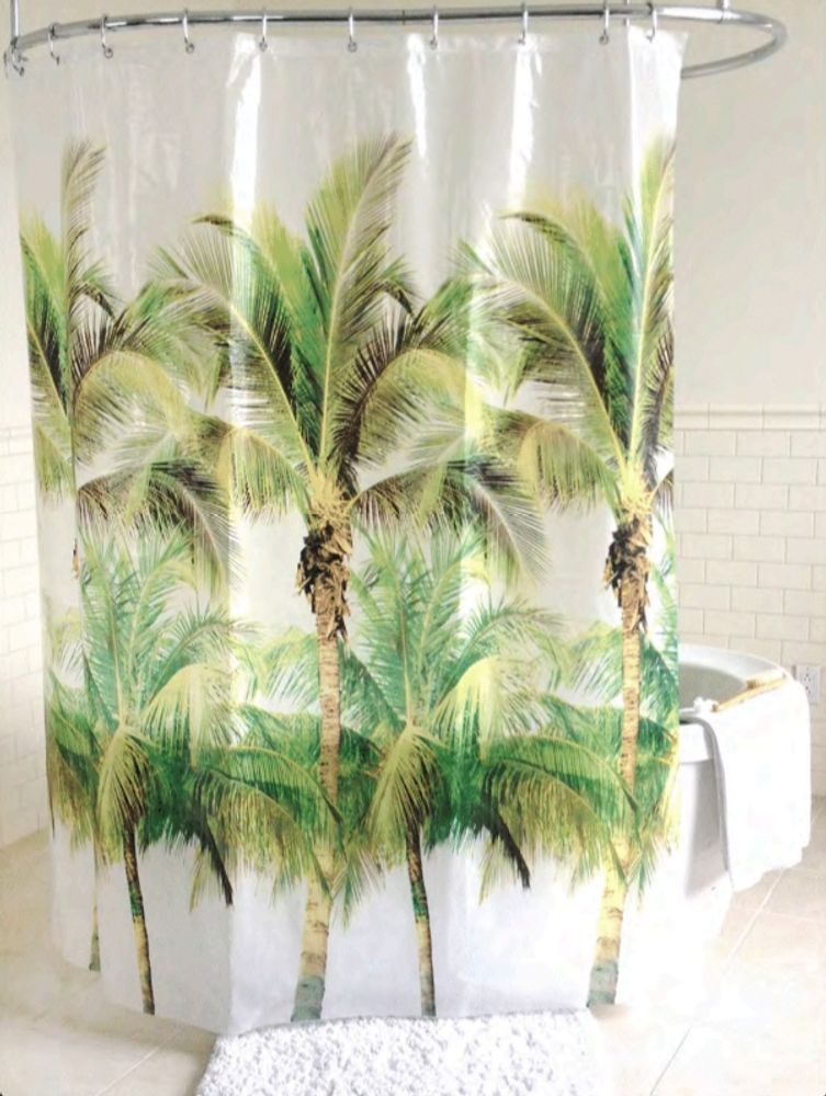 Palm Tree Shower Curtain Home, Palm Tree Shower Curtain