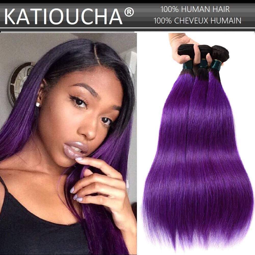 human hair extensions purple