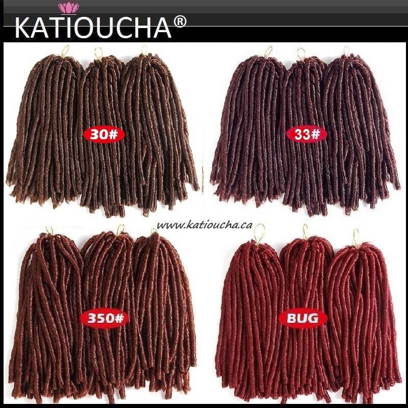 double ended synthetic dreads red to black