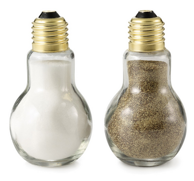 Light Bulb salt & pepper shakers home