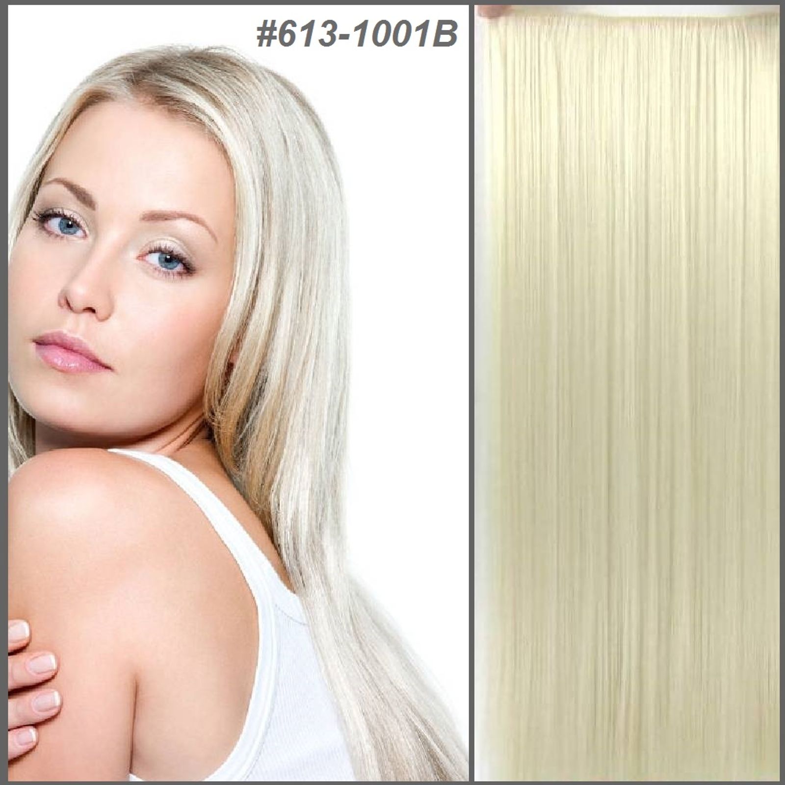 Clip In Hair Extension Straight Hair 60 Cm 24 120g Color Platinu
