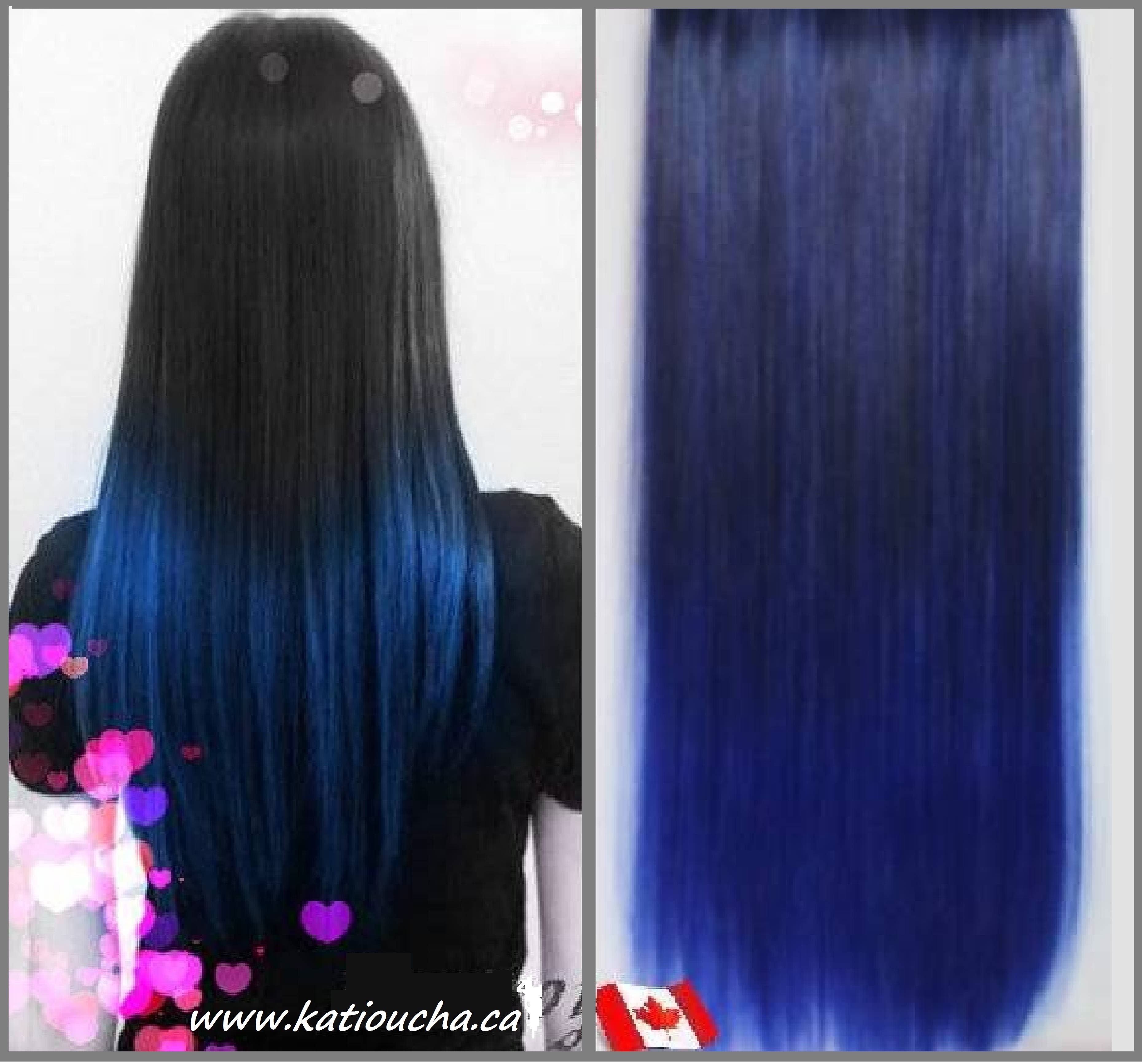 Clip In Hair Extension Straight Hair 60 Cm 24 120g Color Dark Bl