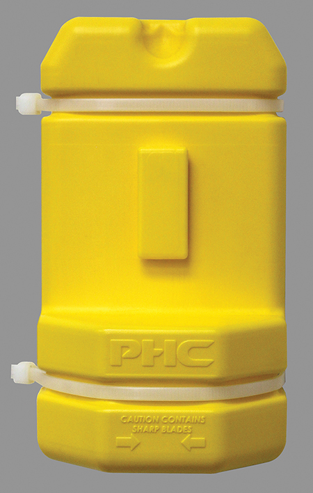 Blade Container Label BLADE BANK - Container for Disposable Blades | SAFETY BOULEVARD